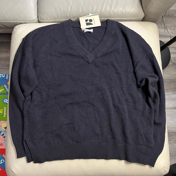 NWT - Frank & Oak V Neck Yak Wool Merino Wool Blended Women’s Sweater - XL - Picture 2 of 8